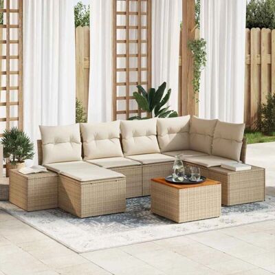 Vidaxl - 7-Piece Garden Sofa Set - Beige - Garden furniture set Vidaxl - 7-Piece Garden Sofa Set - Beige - Garden furniture set