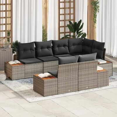Vidaxl 7-Piece Gray Poliratán Outdoor Corner Sofa Set - Outdoor Corner Sofa Set Vidaxl 7-Piece Gray Poliratán Outdoor Corner Sofa Set - Outdoor Corner Sofa Set
