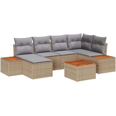 VidaXl Garden Sofa Set - Modular, Weatherproof, Seats 7 VidaXl Garden Sofa Set - Modular, Weatherproof, Seats 7