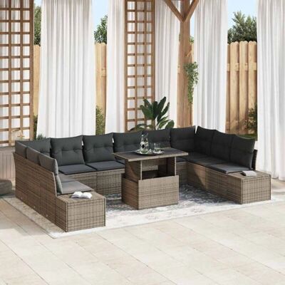 Hugo Grau 11-teiliges Gartensofaset - Gartenmöbel Hugo Grau 11-teiliges Gartensofaset - Gartenmöbel