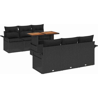Home & Garden Have Sofagruppe 7 Styk Sort Poly Rattan Home & Garden Have Sofagruppe 7 Styk Sort Poly Rattan