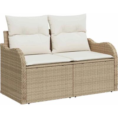 Beige Tuin Eetset - 9 Stuks Weerbestendig Rattan Beige Tuin Eetset - 9 Stuks Weerbestendig Rattan
