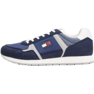 Tommy Jeans EM0EM01590 Baskets - Décontracté, Marine, Textures Mélangées - Publicité Tommy Jeans EM0EM01590 Baskets - Décontracté, Marine, Textures Mélangées - Publicité