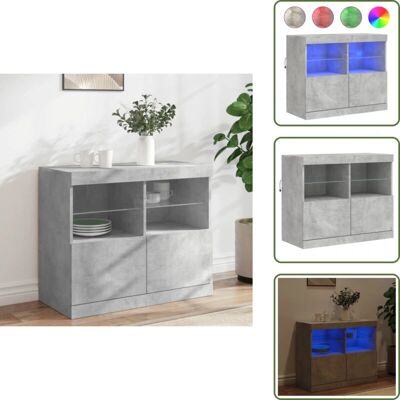THE LIVING STORE - Credenza Led - Szary Cement - Szafa THE LIVING STORE - Credenza Led - Szary Cement - Szafa