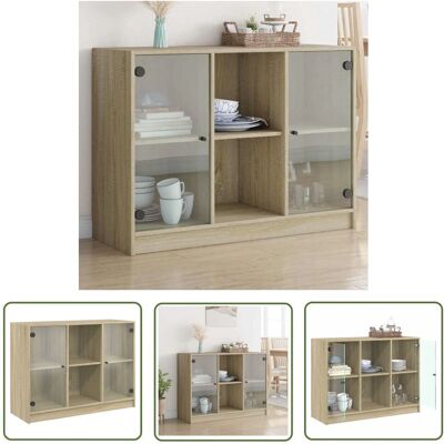 THE LIVING STORE - Credenza Rovere Sonoma - Storage cabinet THE LIVING STORE - Credenza Rovere Sonoma - Storage cabinet