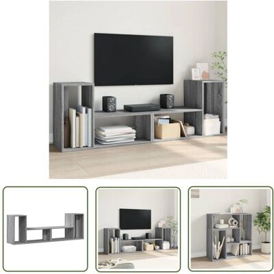 THE LIVING STORE - TV 2Pz Grigio Sonoma - szafka RTV THE LIVING STORE - TV 2Pz Grigio Sonoma - szafka RTV