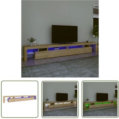 THE LIVING STORE - Mobile Porta TV - Sonoma Dąb - LED RGB - TV Stand THE LIVING STORE - Mobile Porta TV - Sonoma Dąb - LED RGB - TV Stand