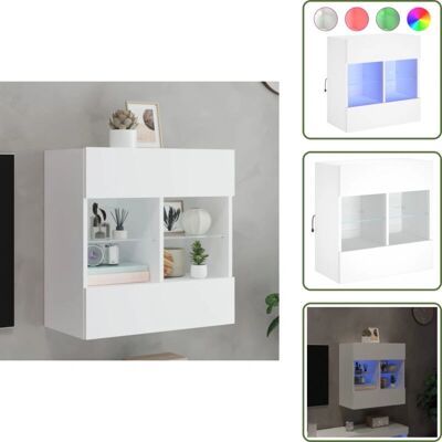 THE LIVING STORE - Mobile Tv A Parete - Biały - 58.5x30x60.5 cm - Półka TV na ścianie THE LIVING STORE - Mobile Tv A Parete - Biały - 58.5x30x60.5 cm - Półka TV na ścianie