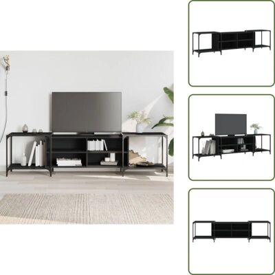 THE LIVING STORE - Porta TV Nero 203x37x50 - Stojak TV THE LIVING STORE - Porta TV Nero 203x37x50 - Stojak TV