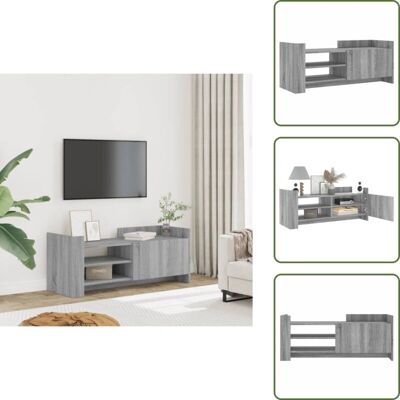 THE LIVING STORE - Grigio Sonoma 100x35x40 - Sklejka - regał TV THE LIVING STORE - Grigio Sonoma 100x35x40 - Sklejka - regał TV