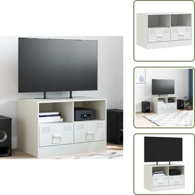 THE LIVING STORE - TV Stand - 67x39x44 - Biały - TV Stand THE LIVING STORE - TV Stand - 67x39x44 - Biały - TV Stand