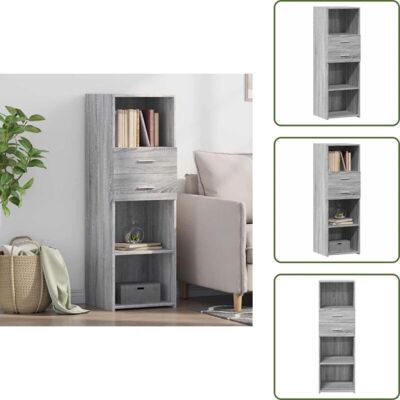 THE LIVING STORE - Credenza Grigio Sonoma - Storage Cabinet THE LIVING STORE - Credenza Grigio Sonoma - Storage Cabinet