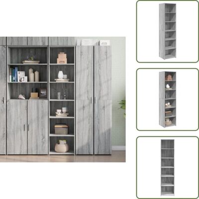 THE LIVING STORE - Credenza Grigio Sonoma - Grigio Sonoma - Cabinet THE LIVING STORE - Credenza Grigio Sonoma - Grigio Sonoma - Cabinet