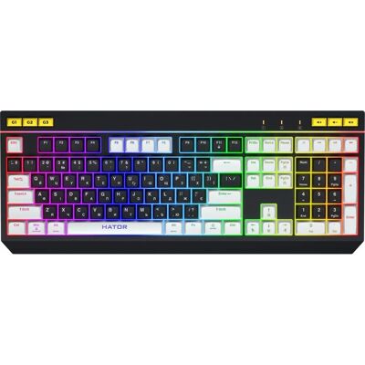 HATOR Icefall Tastatur - Gaming USB, QWERTY US, Schwarz/Weiß HATOR Icefall Tastatur - Gaming USB, QWERTY US, Schwarz/Weiß