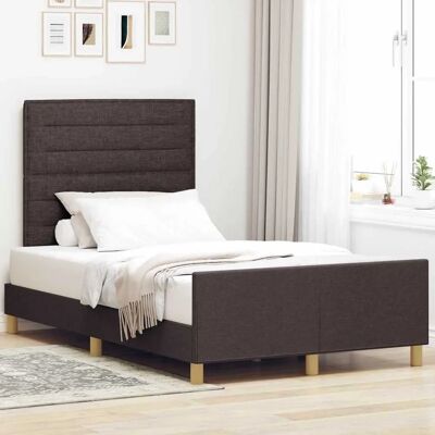 VidaXl Dunkelbraunes Bettgestell - Modernes Design, Geräumig, Leicht aufzubauen VidaXl Dunkelbraunes Bettgestell - Modernes Design, Geräumig, Leicht aufzubauen