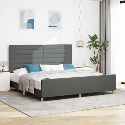 vidaXL Dunkelgraues Stoffbettgestell 200x200 cm - Bettgestell vidaXL Dunkelgraues Stoffbettgestell 200x200 cm - Bettgestell