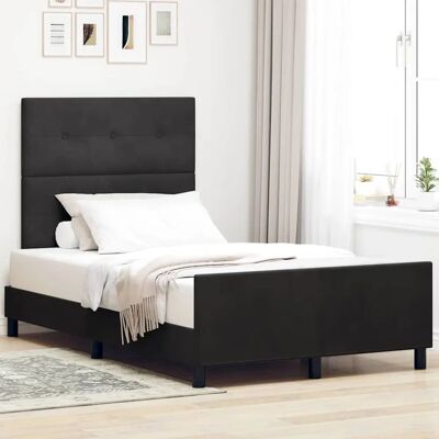Vidaxl - Zwart Velvet Bedframe 120x190 cm - Bedframe Vidaxl - Zwart Velvet Bedframe 120x190 cm - Bedframe