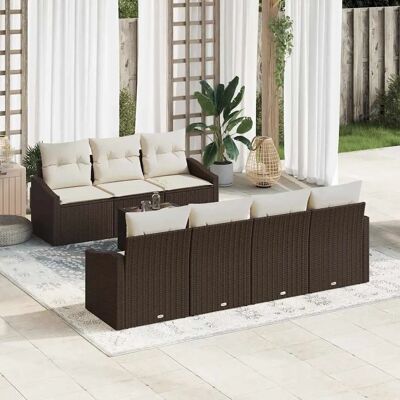 IKEA Gartentisch-Set - Rechteckig 7 Sitze UV-beständiger Rattan IKEA Gartentisch-Set - Rechteckig 7 Sitze UV-beständiger Rattan