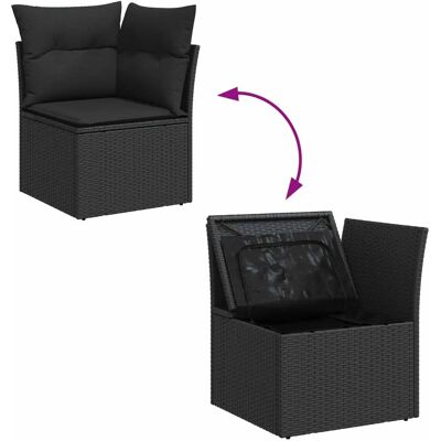 Conjunto de Sofás de Jardim Vidaxl - Rattan Moderno - Resistente às Intempéries - 7 Peças Conjunto de Sofás de Jardim Vidaxl - Rattan Moderno - Resistente às Intempéries - 7 Peças