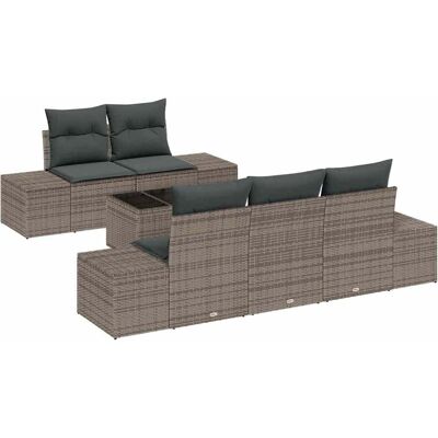 vidaXL Gartensofa-Set - Modular, Wetterfest, Grau vidaXL Gartensofa-Set - Modular, Wetterfest, Grau