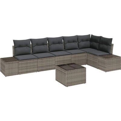 Vidaxl Gartensofa-Set 6-teilig Schwarz & Creme Rattan Vidaxl Gartensofa-Set 6-teilig Schwarz & Creme Rattan