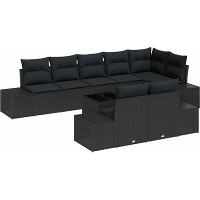 Beige 9-teiliger Gartensofaset - Nur für draußen Beige 9-teiliger Gartensofaset - Nur für draußen