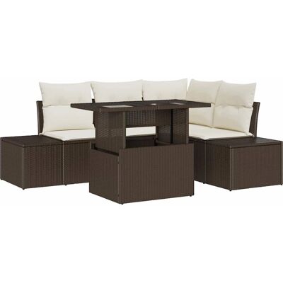 Vidaxl Puutarhapöytäsetti - Ruskea Rattan - 5 Osaa Vidaxl Puutarhapöytäsetti - Ruskea Rattan - 5 Osaa