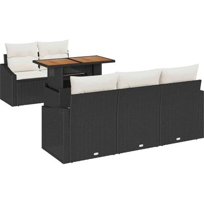 Sunset Modernes Gartenset - 6-teiliges Rattan Lounge Sunset Modernes Gartenset - 6-teiliges Rattan Lounge