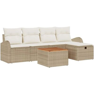 Unknown - GardenSet6 - Beige - PolyRattan - Tuinmeubelenset Unknown - GardenSet6 - Beige - PolyRattan - Tuinmeubelenset