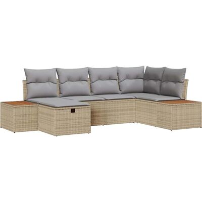 Generic - 6pc Garden Sofa Set - Beige Generic - 6pc Garden Sofa Set - Beige
