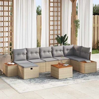 Unbranded - Garden Sofa 8pc - Szary - Outdoor Sofa Set Unbranded - Garden Sofa 8pc - Szary - Outdoor Sofa Set