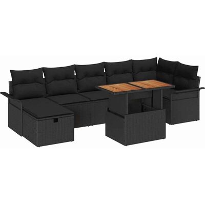 Ensemble de Canapé de Jardin Sans Marque - 8 Pièces avec Coussins Ensemble de Canapé de Jardin Sans Marque - 8 Pièces avec Coussins