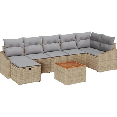 Generic - Tuinbanken Set 8-delig - Beige - Outdoor Set Generic - Tuinbanken Set 8-delig - Beige - Outdoor Set