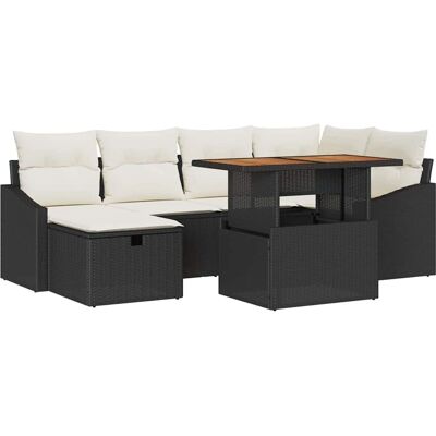 Marken Garten Sofaset 7-teilig - Poly Rattan Outdoor Möbel Marken Garten Sofaset 7-teilig - Poly Rattan Outdoor Möbel