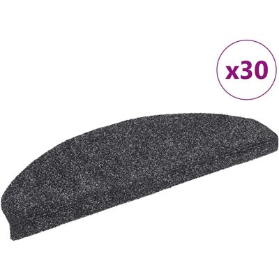 vidaXL Selbstklebende Treppenmatten - 30 Stk, Dunkelgrau - 65x21x4 cm vidaXL Selbstklebende Treppenmatten - 30 Stk, Dunkelgrau - 65x21x4 cm