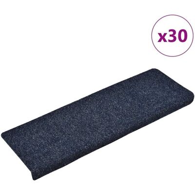 vidaXL Treppenmatten 30 Stk. selbstklebend - blaue Treppenteppiche vidaXL Treppenmatten 30 Stk. selbstklebend - blaue Treppenteppiche