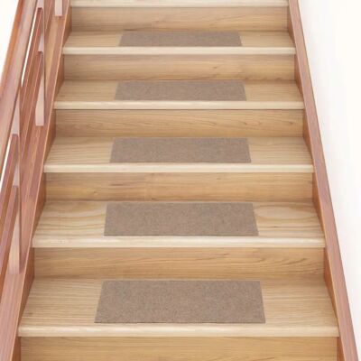 Alfombrillas autoadhesivas para escaleras - Marrón claro - 60x25cm Alfombrillas autoadhesivas para escaleras - Marrón claro - 60x25cm