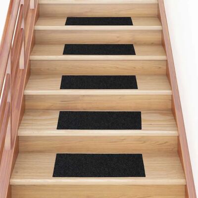Alfombrillas de escaleras autoadhesivas vidaXL - Protector de escaleras - Negro Alfombrillas de escaleras autoadhesivas vidaXL - Protector de escaleras - Negro