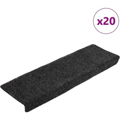 vidaXL Selvklebende trappemåtter - 20 stk - Sort vidaXL Selvklebende trappemåtter - 20 stk - Sort