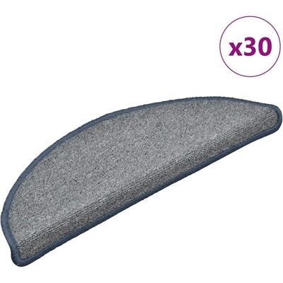 vidaXL Hellgraue und Blaue Treppenteppiche - Treppenteppiche vidaXL Hellgraue und Blaue Treppenteppiche - Treppenteppiche