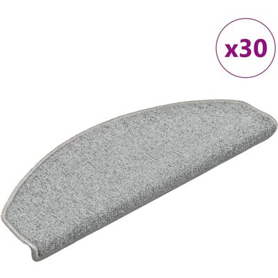 vidaXL Carpet Stair Treads - 30 pcs Light Grey 65x24x4 cm - Stair Mat vidaXL Carpet Stair Treads - 30 pcs Light Grey 65x24x4 cm - Stair Mat