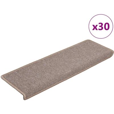 vidaXL Treppenstufen - 30 Stück Hellbraun - Treppenschutzmatten vidaXL Treppenstufen - 30 Stück Hellbraun - Treppenschutzmatten