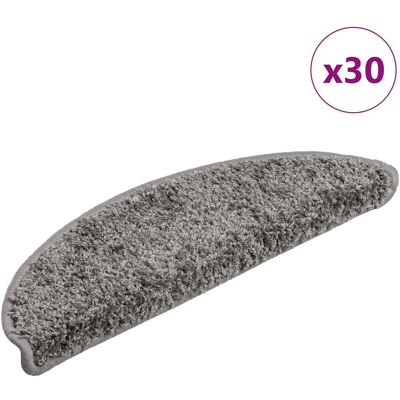 vidaXL Graue 56x17x3cm Treppenmatten Set aus 30 vidaXL Graue 56x17x3cm Treppenmatten Set aus 30
