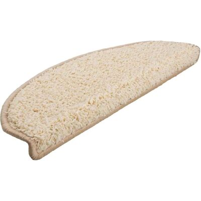 vidaXL Treppenmatten Creme - Rutschfeste Wohnaccessoire vidaXL Treppenmatten Creme - Rutschfeste Wohnaccessoire