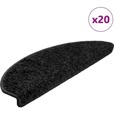 vidaXL Mustat portaanmatot 20 kpl - 65x21x4 cm Koristeelliset vidaXL Mustat portaanmatot 20 kpl - 65x21x4 cm Koristeelliset