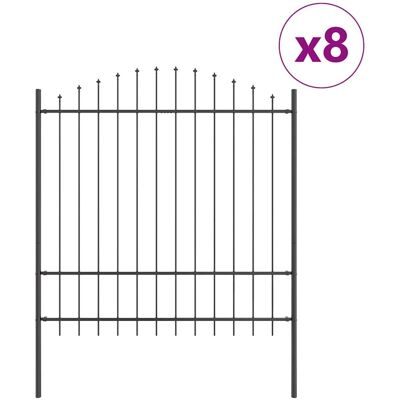 Vidaxl Graue Stahlgartenzaun 13,6x1,75 m - Gartenzaun Vidaxl Graue Stahlgartenzaun 13,6x1,75 m - Gartenzaun
