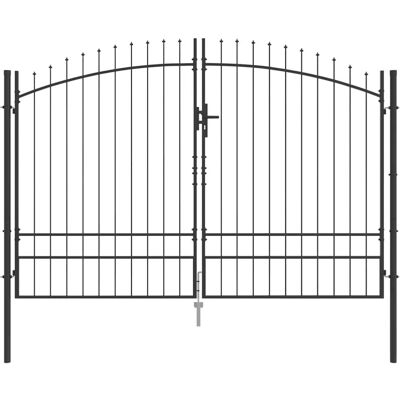 vidaXL - Puerta de Jardín Punta de Lanza - 200x300 cm - Garden gate vidaXL - Puerta de Jardín Punta de Lanza - 200x300 cm - Garden gate