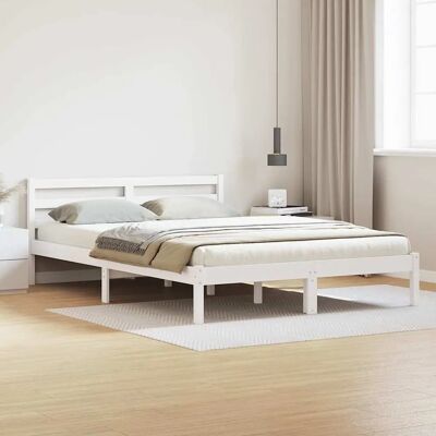 Vidaxl Wit Dennenhout 140x210cm Bedframe Vidaxl Wit Dennenhout 140x210cm Bedframe