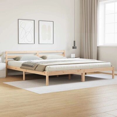 Vidaxl Kieferbettgestell 180x210cm - Minimalistischer Stil Vidaxl Kieferbettgestell 180x210cm - Minimalistischer Stil