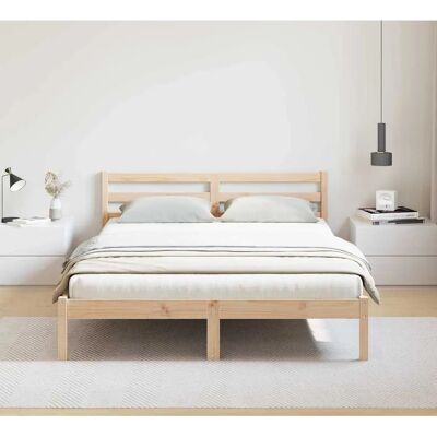 Vidaxl Kiefernholz Bettgestell mit Kopfteil - Bett Vidaxl Kiefernholz Bettgestell mit Kopfteil - Bett